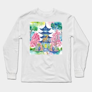 The Blue Pagoda tale Long Sleeve T-Shirt